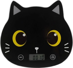 Digitální kuchyňská váha kočka, černá