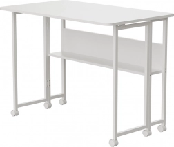 skládací mobilní stůl MACLEAN MC-126W, bílý, nosnost 50 kg