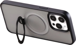 Magnetické ochranné pouzdro se stojánkem pro iPhone 15 – grafitově černé