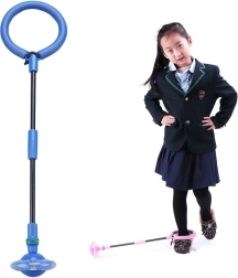 Svítící skákací kruh na nohu, skládací – modrý