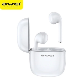 Bluetooth sluchátka T28 TWS s dokovací stanicí bílé