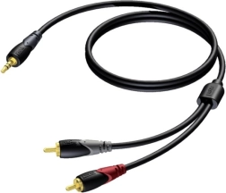 Audio kabel 3,5mm jack stereo na 2× RCA (cinch) 3 m