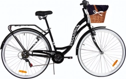 městské kolo 28" 6 rychlostí černé