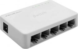 QOLTEC gigabitový síťový switch 5× RJ45, 1000 Mb/s, plug & play