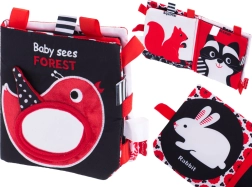 Kontrastní textilní kniha pro miminka Les