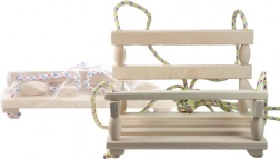 Dřevěná závěsná houpačka pro děti, přírodní