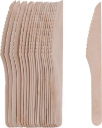 Dřevěné jednorázové nože 16,5 cm – 20 ks
