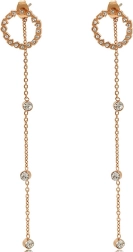 Visací náušnice Xuping z růžového zlata