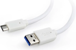 Kabel USB 3.0 C AM na CM 1m bílý