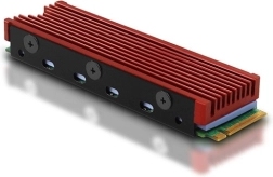 Hliníkový pasivní chladič pro SSD M.2 2280 s termálními podložkami, výška 12 mm