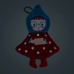 Vánoční plyšová dekorace – červená elfka Lilli