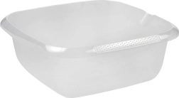 Transparentní čtvercová kuchyňská miska s výlevkou 8 l (34 × 34 cm)