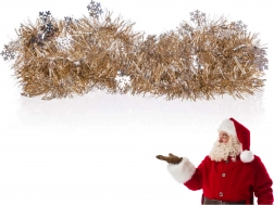 Vánoční řetěz 2 m stříbrno‑šampaňský HOME DECOR