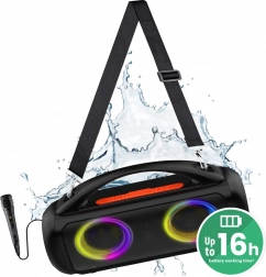 Přenosný Bluetooth reproduktor Media-Tech Power Audio Pro MT3184 s karaoke a LED RGB