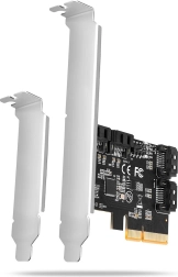 pcie řadič s 4× sata 6g, asmedia asm1164, plná i nízkoprofilová záslepka