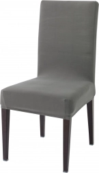 Elastické potahy na sedáky židlí, šedé – sada 8 ks