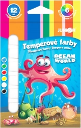 temperové barvy ocean world 6×12 ml sada