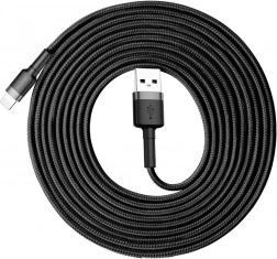 Baseus Cafule USB–Lightning kabel 3 m, 2 A, černý/šedý