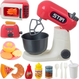 Dětská kuchyňská sada 26 ks ISO Trade – mixér, toustovač a mikrovlnka s doplňky