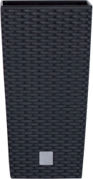 Květináč Rato Square s vložkou 17 × 17 × 32,4 cm – antracit