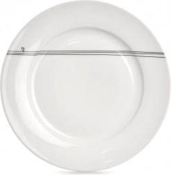 Porcelánový plochý talíř bílý s motivem srdce 27 cm