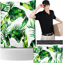 Foliopakové kurýrní obálky 255 × 370 mm, zelené listy, 50 ks