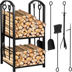 Stojan na palivové dřevo s příslušenstvím