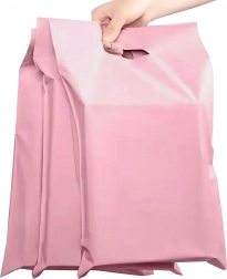 Růžové kurýrní obálky s uchem 500 × 600 + 70 mm, 50 ks