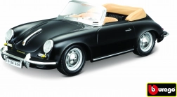 kovový model bburago porsche 356 b cabriolet 1:24, černý