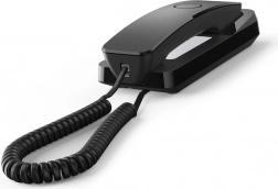 Gigaset Desk 200 černý – kompaktní kabelový telefon na stůl i stěnu