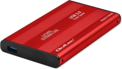 Externí obal na 2.5" disky HDD/SSD SATA3, USB 3.0, červený