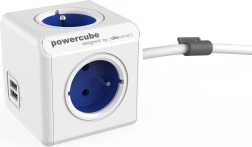 Prodlužovací zásuvka PowerCube Extended USB 1,5 m, modrá