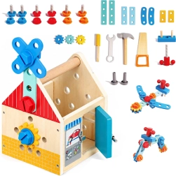 Dřevěný domeček s nářadím pro kutily ECOTOYS