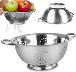 Nerezový kuchyňský cedník 28 cm s podstavcem