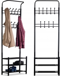 Stojan na oblečení s poličkami ModernHome