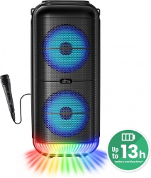 Přenosný Bluetooth reproduktor MEDIA-TECH Power Audio MT3183 s karaoke a LED osvětlením