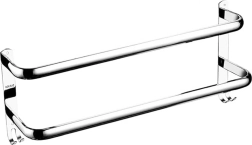 Nástěnný koupelnový věšák 60 cm, stříbrný chrom