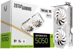 Bílá grafická karta ZOTAC GAMING GeForce RTX 5050 Twin Edge OC 8 GB GDDR6