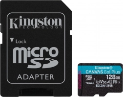 MicroSD karta 128 GB Kingston Canvas Go! Plus A2 U3 V30 s adaptérem
