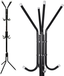Podlahový stojanový věšák na oblečení s 12 rameny