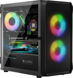 PC skříň LOGIC PORTOS ARGB Mini, USB 3.0, černá