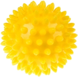 Fizjo rehabilitační masážní míček s bodlinami 6,6 cm žlutý - 1 kus
