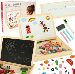 Magnetická a Křídová Tabule s Puzzlemi