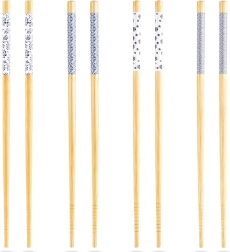 Bambusové hůlky na sushi 24 cm, sada 8 ks
