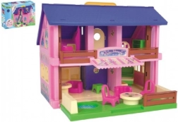Plastový domeček pro panenky 37 cm play house s příslušenstvím
