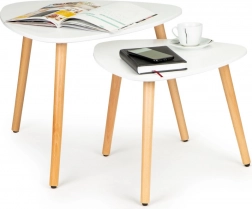 Sada konferenčních stolků 2 ks bílé skandinávské