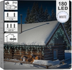 Venkovní světelná závěsná kurtýna 180 LED, 5,85 m