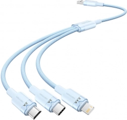 USB kabel 3v1 1,5 m s konektory USB‑C, Lightning a Micro‑USB Vention