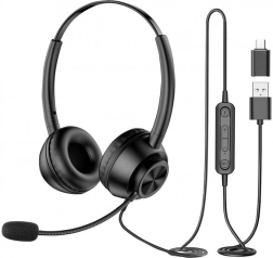 Kabelová sluchátka s mikrofonem New Bee