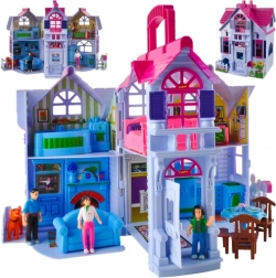 Skládací domeček pro panenky se 6 místnostmi a nábytkem